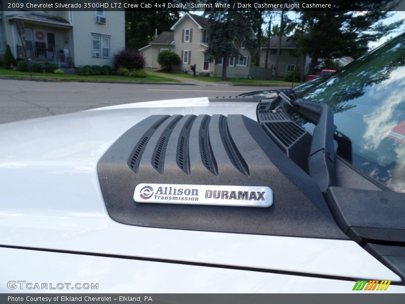 Summit White / Dark Cashmere/Light Cashmere 2009 Chevrolet Silverado 3500HD LTZ Crew Cab 4x4 Dually