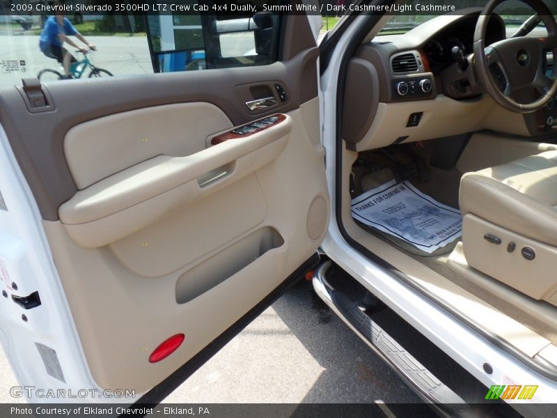 Summit White / Dark Cashmere/Light Cashmere 2009 Chevrolet Silverado 3500HD LTZ Crew Cab 4x4 Dually