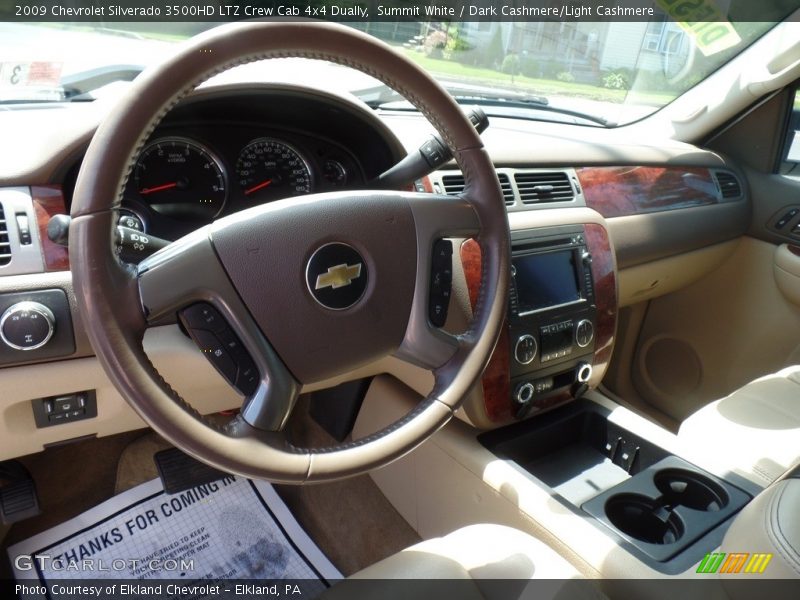 Summit White / Dark Cashmere/Light Cashmere 2009 Chevrolet Silverado 3500HD LTZ Crew Cab 4x4 Dually