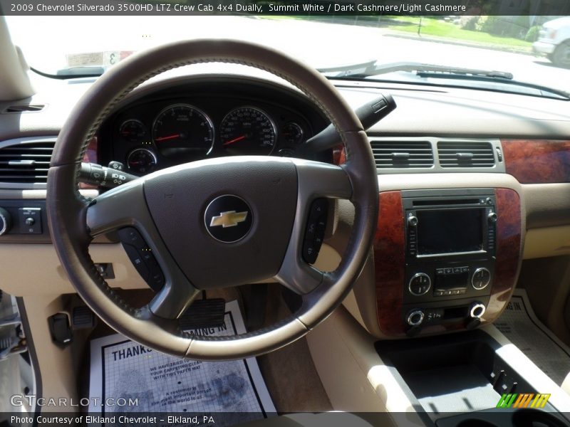 Summit White / Dark Cashmere/Light Cashmere 2009 Chevrolet Silverado 3500HD LTZ Crew Cab 4x4 Dually