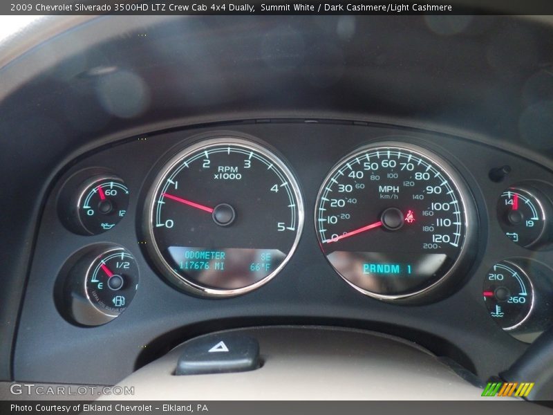 Summit White / Dark Cashmere/Light Cashmere 2009 Chevrolet Silverado 3500HD LTZ Crew Cab 4x4 Dually