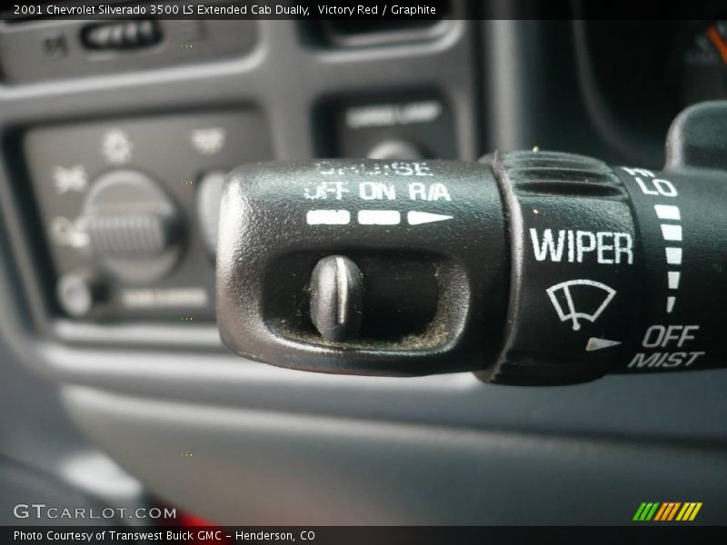 Victory Red / Graphite 2001 Chevrolet Silverado 3500 LS Extended Cab Dually