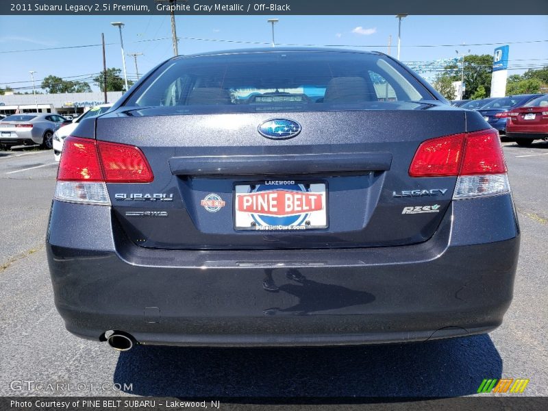 Graphite Gray Metallic / Off-Black 2011 Subaru Legacy 2.5i Premium