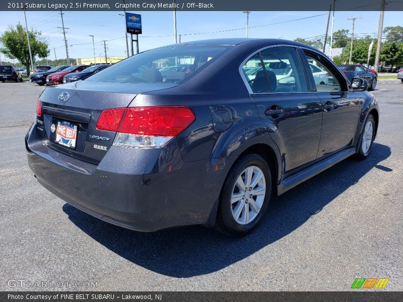 Graphite Gray Metallic / Off-Black 2011 Subaru Legacy 2.5i Premium