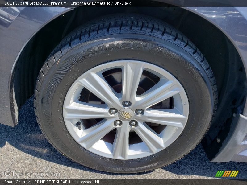 Graphite Gray Metallic / Off-Black 2011 Subaru Legacy 2.5i Premium