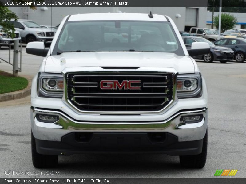 Summit White / Jet Black 2018 GMC Sierra 1500 SLE Crew Cab 4WD