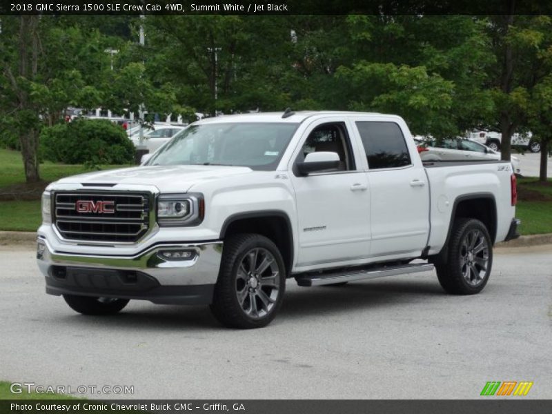 Summit White / Jet Black 2018 GMC Sierra 1500 SLE Crew Cab 4WD