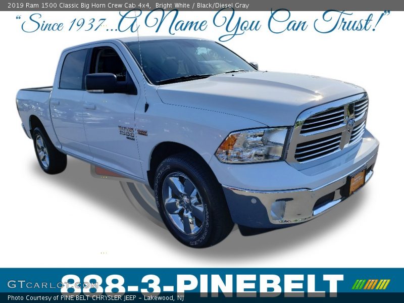 Bright White / Black/Diesel Gray 2019 Ram 1500 Classic Big Horn Crew Cab 4x4