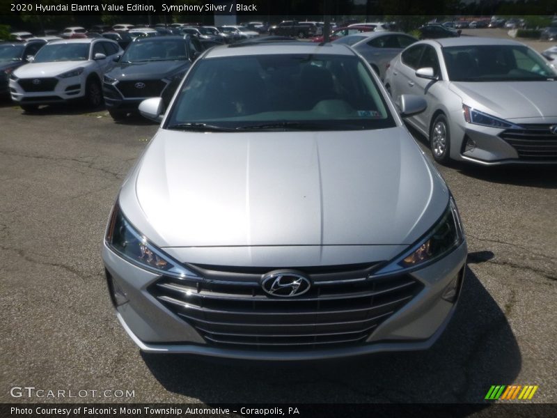 Symphony Silver / Black 2020 Hyundai Elantra Value Edition