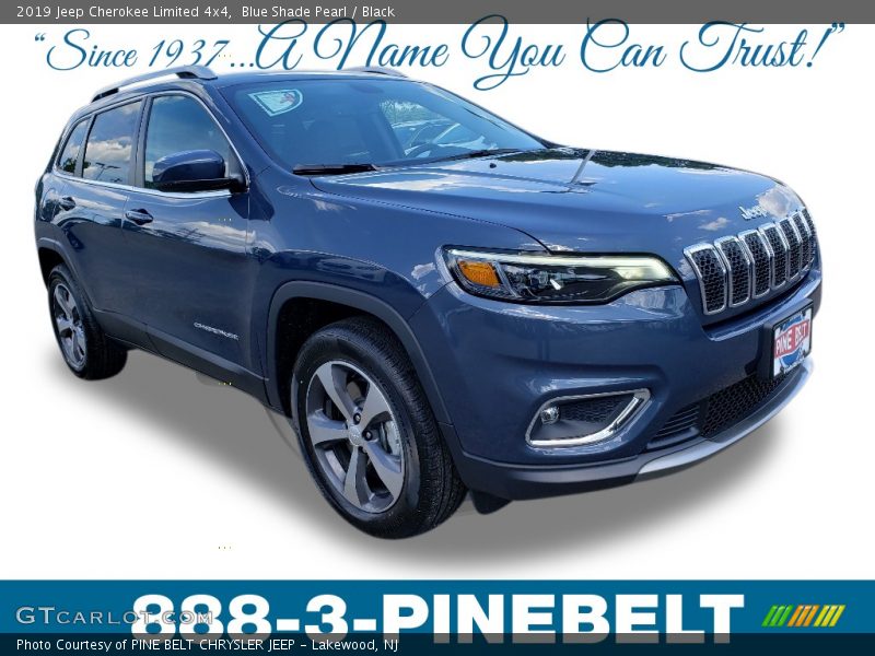 Blue Shade Pearl / Black 2019 Jeep Cherokee Limited 4x4