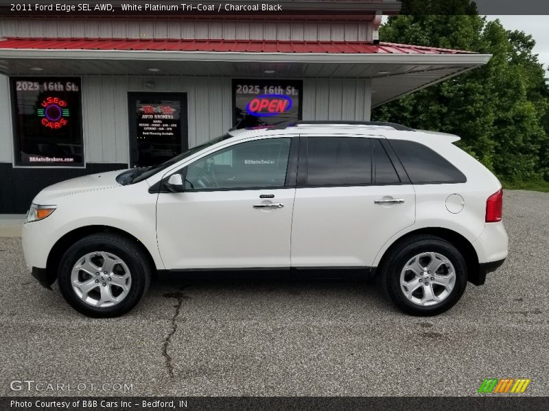 White Platinum Tri-Coat / Charcoal Black 2011 Ford Edge SEL AWD