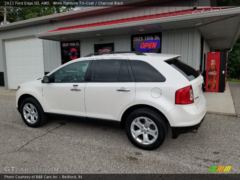 White Platinum Tri-Coat / Charcoal Black 2011 Ford Edge SEL AWD