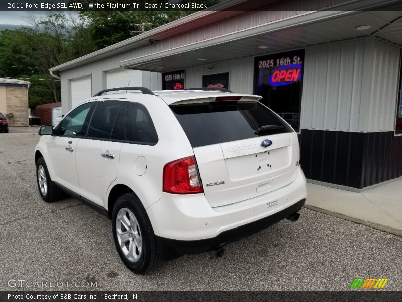 White Platinum Tri-Coat / Charcoal Black 2011 Ford Edge SEL AWD