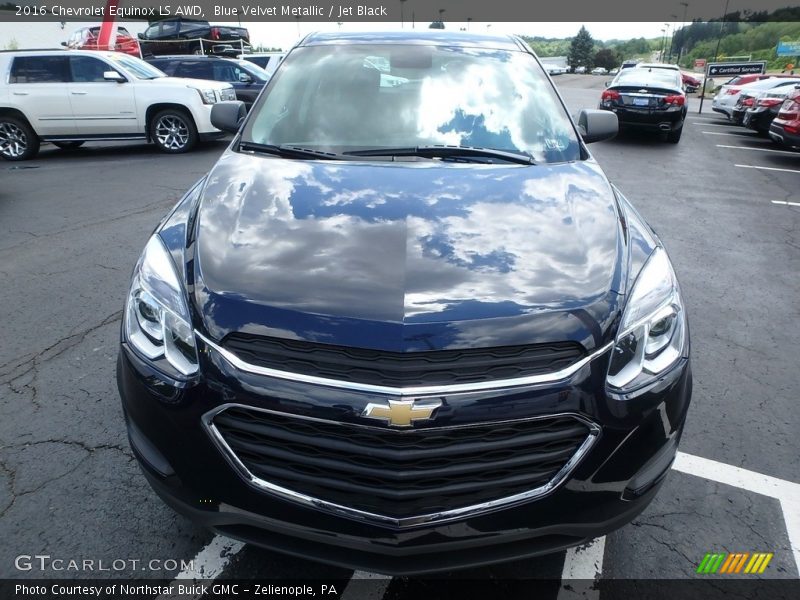 Blue Velvet Metallic / Jet Black 2016 Chevrolet Equinox LS AWD