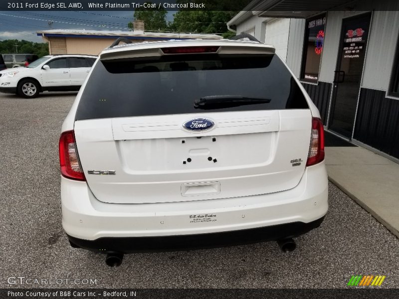 White Platinum Tri-Coat / Charcoal Black 2011 Ford Edge SEL AWD
