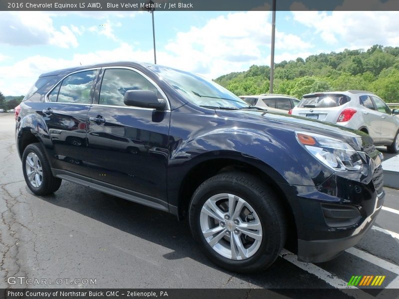 Blue Velvet Metallic / Jet Black 2016 Chevrolet Equinox LS AWD