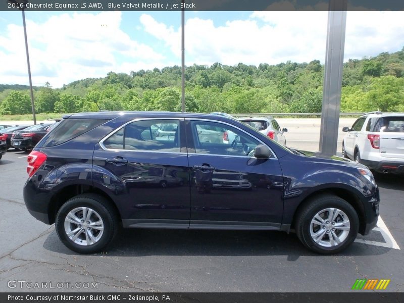 Blue Velvet Metallic / Jet Black 2016 Chevrolet Equinox LS AWD