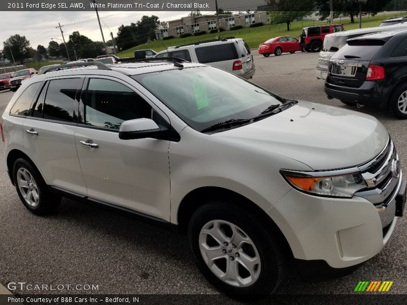 White Platinum Tri-Coat / Charcoal Black 2011 Ford Edge SEL AWD