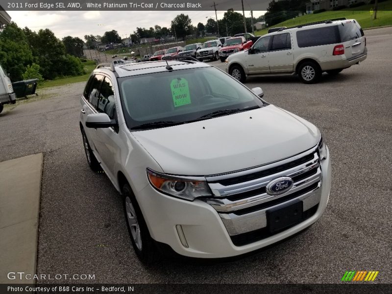 White Platinum Tri-Coat / Charcoal Black 2011 Ford Edge SEL AWD