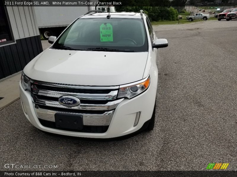 White Platinum Tri-Coat / Charcoal Black 2011 Ford Edge SEL AWD