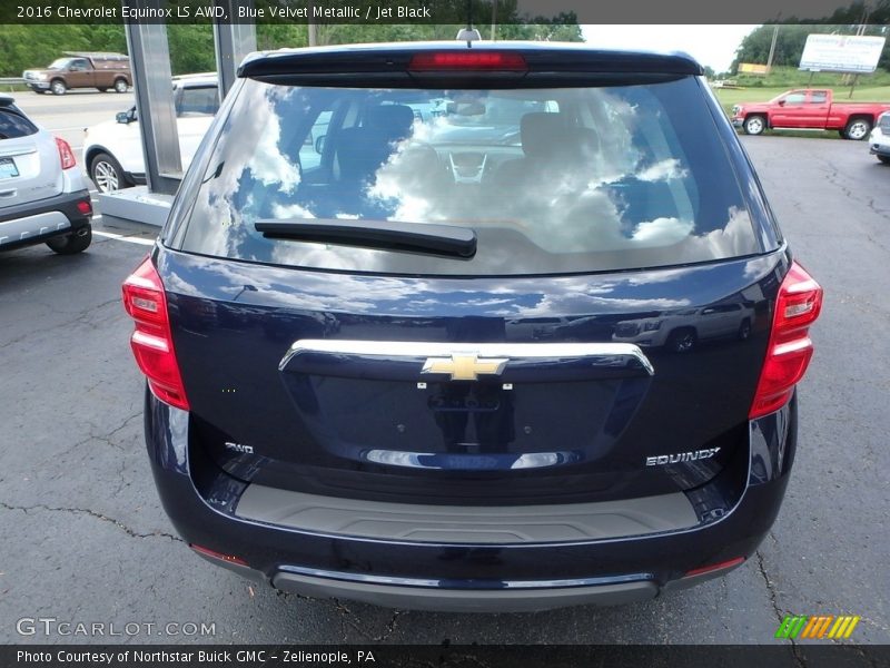 Blue Velvet Metallic / Jet Black 2016 Chevrolet Equinox LS AWD