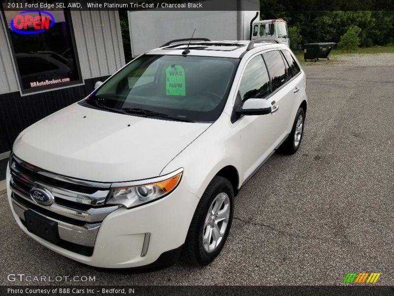 White Platinum Tri-Coat / Charcoal Black 2011 Ford Edge SEL AWD