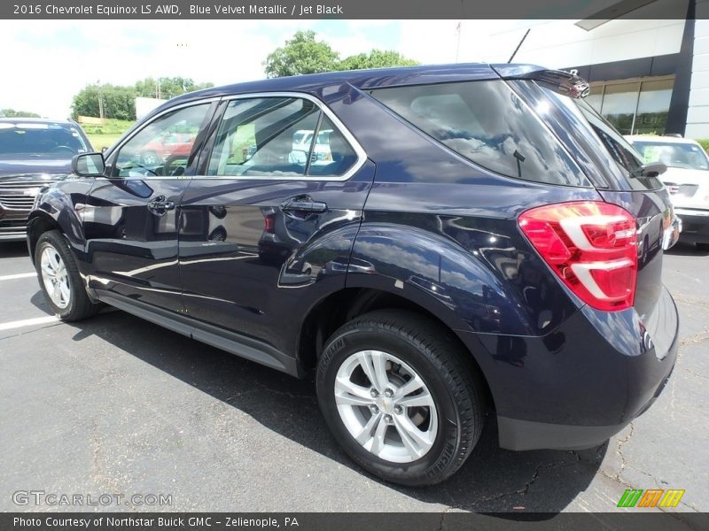 Blue Velvet Metallic / Jet Black 2016 Chevrolet Equinox LS AWD