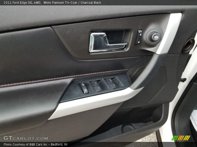 White Platinum Tri-Coat / Charcoal Black 2011 Ford Edge SEL AWD