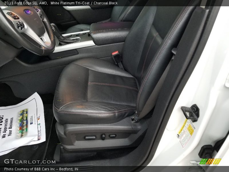 White Platinum Tri-Coat / Charcoal Black 2011 Ford Edge SEL AWD