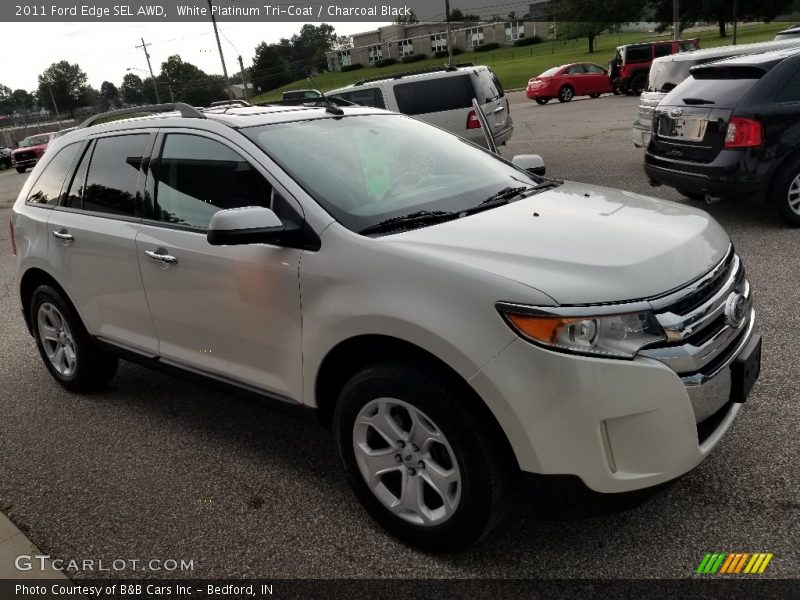 White Platinum Tri-Coat / Charcoal Black 2011 Ford Edge SEL AWD