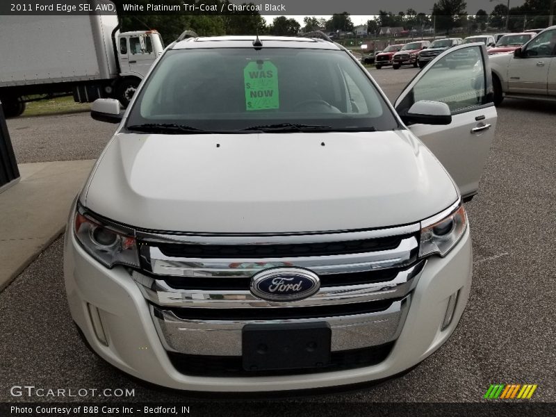 White Platinum Tri-Coat / Charcoal Black 2011 Ford Edge SEL AWD