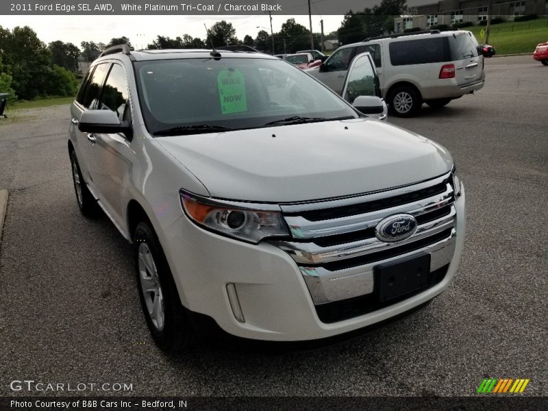 White Platinum Tri-Coat / Charcoal Black 2011 Ford Edge SEL AWD