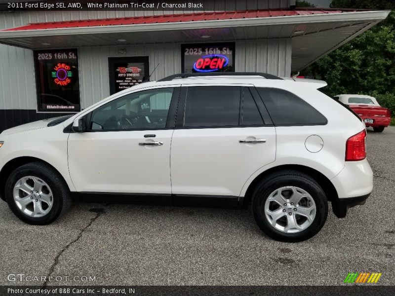 White Platinum Tri-Coat / Charcoal Black 2011 Ford Edge SEL AWD