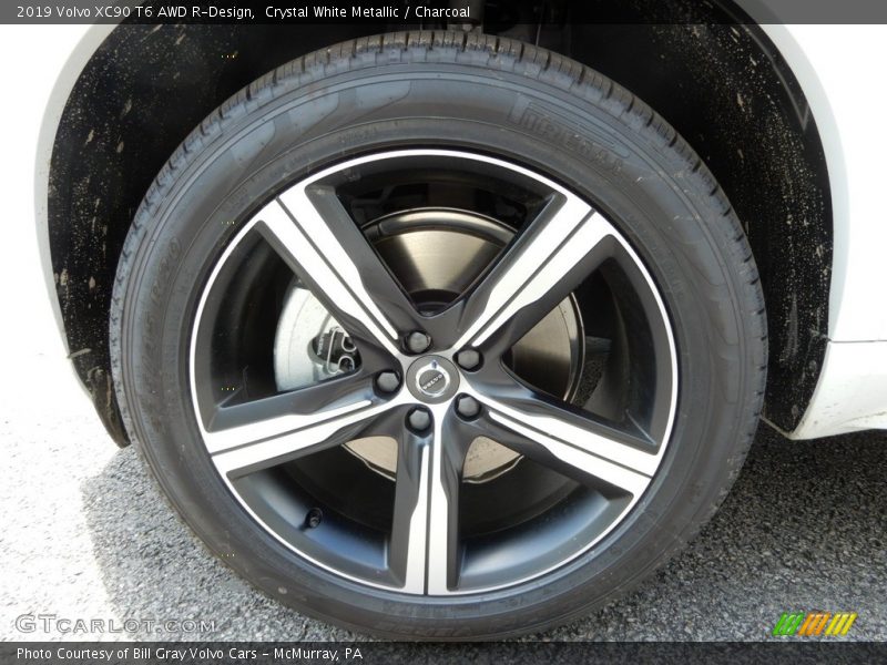 Crystal White Metallic / Charcoal 2019 Volvo XC90 T6 AWD R-Design