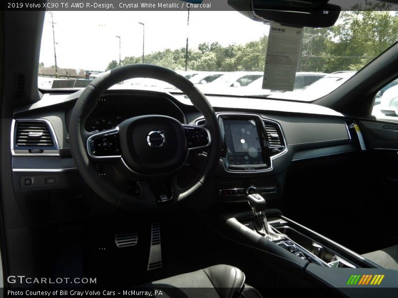Crystal White Metallic / Charcoal 2019 Volvo XC90 T6 AWD R-Design