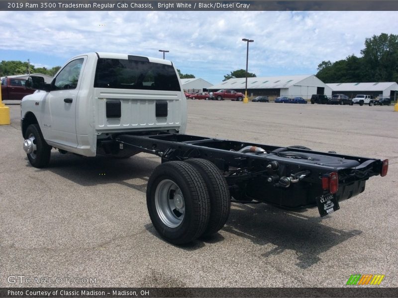 Bright White / Black/Diesel Gray 2019 Ram 3500 Tradesman Regular Cab Chassis