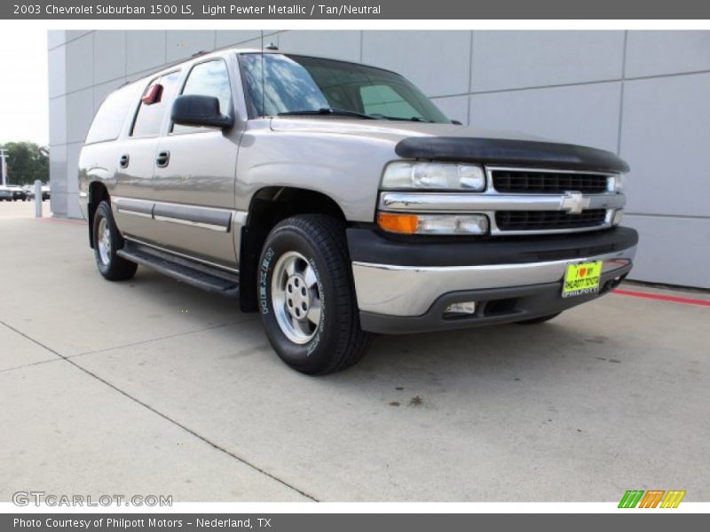 Light Pewter Metallic / Tan/Neutral 2003 Chevrolet Suburban 1500 LS