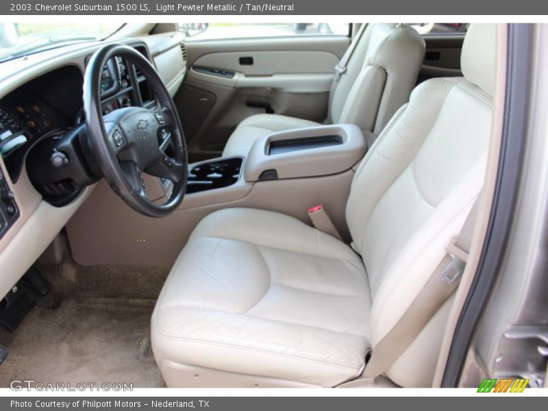 Light Pewter Metallic / Tan/Neutral 2003 Chevrolet Suburban 1500 LS