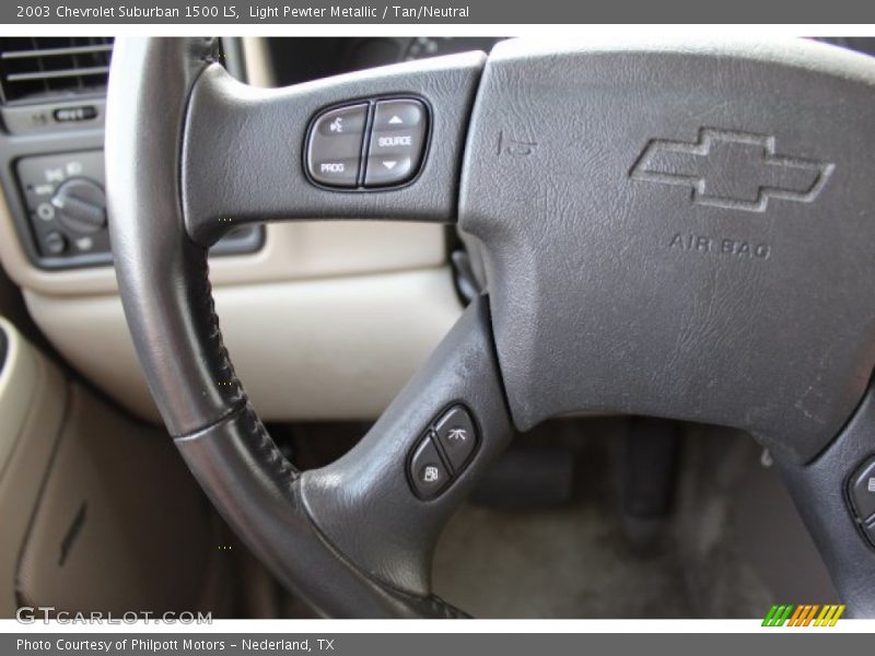 Light Pewter Metallic / Tan/Neutral 2003 Chevrolet Suburban 1500 LS