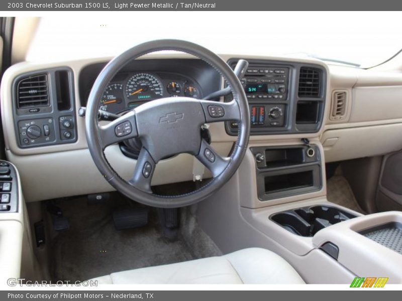 Light Pewter Metallic / Tan/Neutral 2003 Chevrolet Suburban 1500 LS