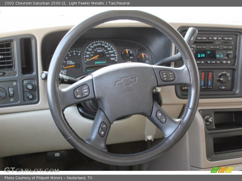 Light Pewter Metallic / Tan/Neutral 2003 Chevrolet Suburban 1500 LS