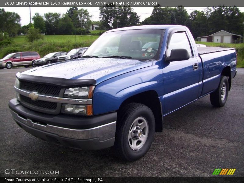 Arrival Blue Metallic / Dark Charcoal 2003 Chevrolet Silverado 1500 Regular Cab 4x4