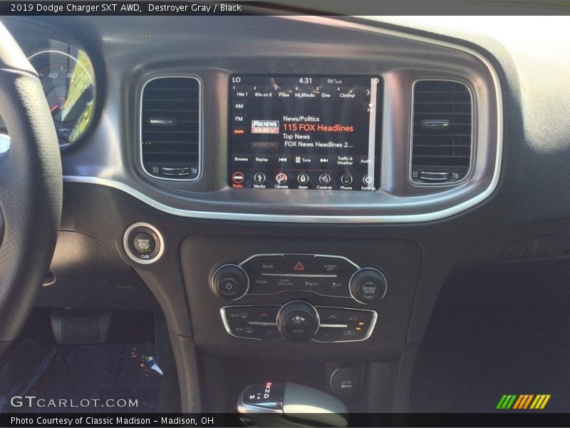 Destroyer Gray / Black 2019 Dodge Charger SXT AWD