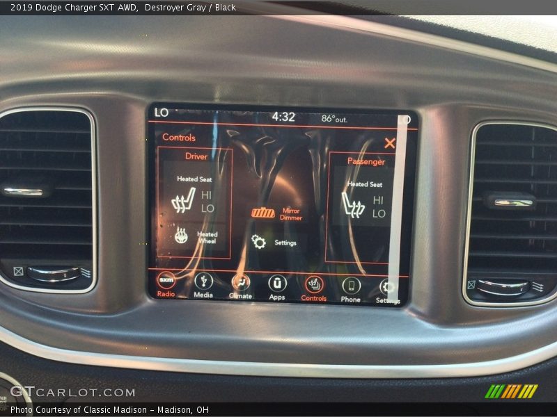 Destroyer Gray / Black 2019 Dodge Charger SXT AWD