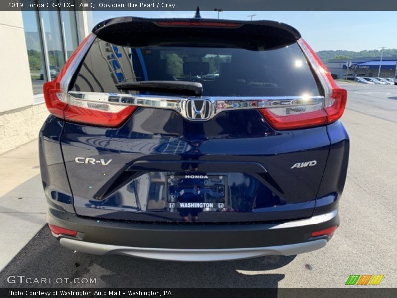 Obsidian Blue Pearl / Gray 2019 Honda CR-V EX-L AWD