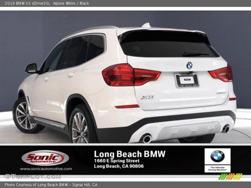 Alpine White / Black 2019 BMW X3 sDrive30i