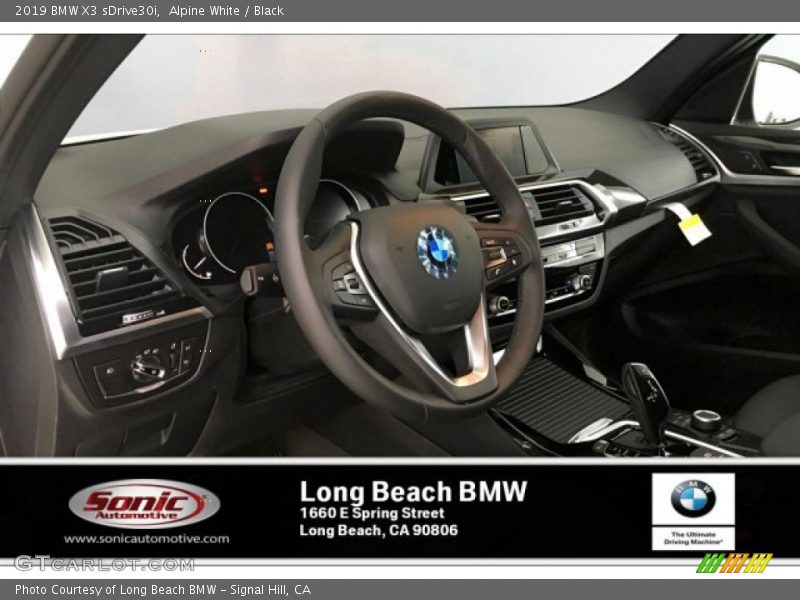 Alpine White / Black 2019 BMW X3 sDrive30i