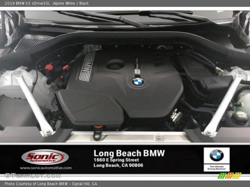 Alpine White / Black 2019 BMW X3 sDrive30i