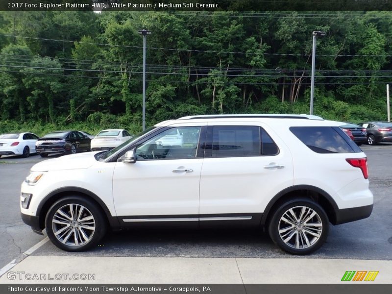 White Platinum / Medium Soft Ceramic 2017 Ford Explorer Platinum 4WD