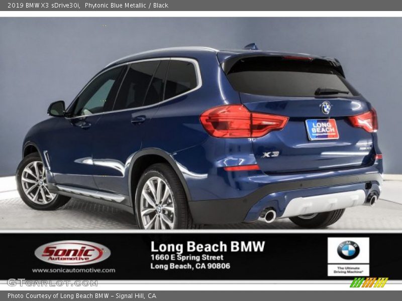Phytonic Blue Metallic / Black 2019 BMW X3 sDrive30i